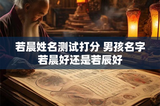 若晨姓名测试打分 男孩名字若晨好还是若辰好