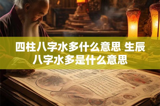 四柱八字水多什么意思 生辰八字水多是什么意思