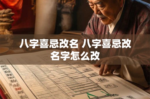 八字喜忌改名 八字喜忌改名字怎么改