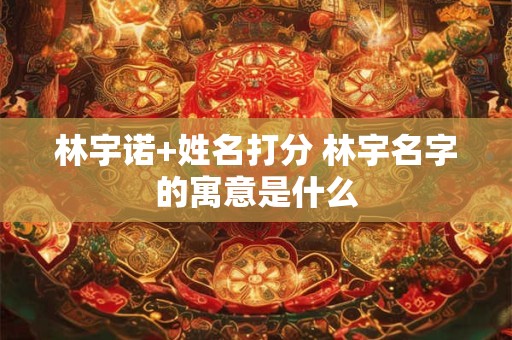 林宇诺+姓名打分 林宇名字的寓意是什么
