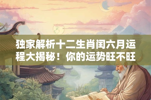 独家解析十二生肖闰六月运程大揭秘！你的运势旺不旺