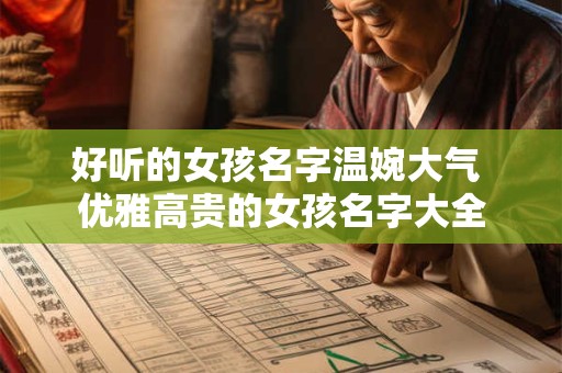 好听的女孩名字温婉大气 优雅高贵的女孩名字大全