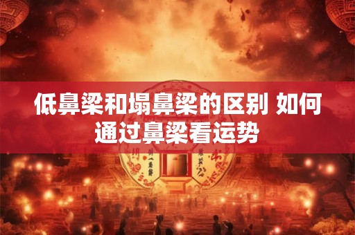 低鼻梁和塌鼻梁的区别 如何通过鼻梁看运势