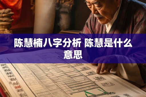 陈慧楠八字分析 陈慧是什么意思