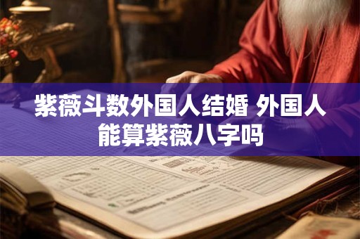 紫薇斗数外国人结婚 外国人能算紫薇八字吗