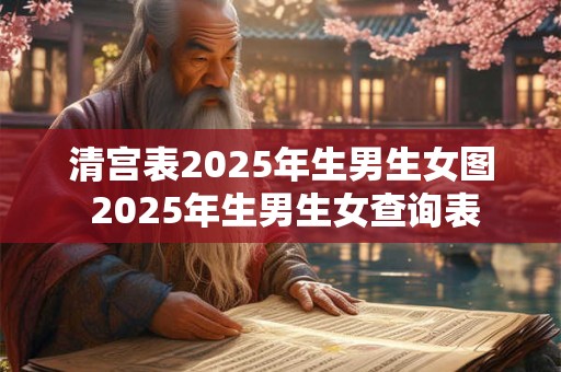 清宫表2025年生男生女图 2025年生男生女查询表