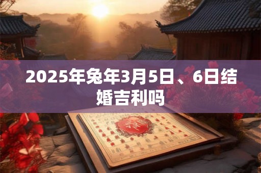 2025年兔年3月5日、6日结婚吉利吗