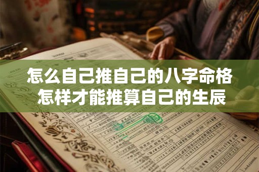 怎么自己推自己的八字命格 怎样才能推算自己的生辰八字