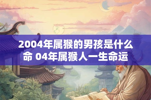 2004年属猴的男孩是什么命 04年属猴人一生命运 2004年属猴的男孩是什么命 04年属猴人一生命运