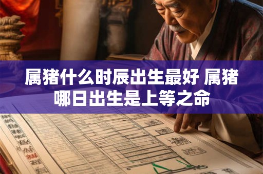 属猪什么时辰出生最好 属猪哪日出生是上等之命