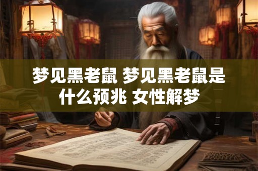 梦见黑老鼠 梦见黑老鼠是什么预兆 女性解梦