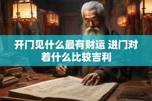 开门见什么最有财运 进门对着什么比较吉利