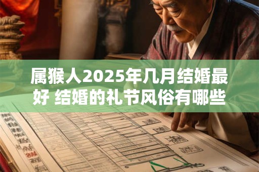 属猴人2025年几月结婚最好 结婚的礼节风俗有哪些