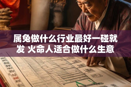 属兔做什么行业最好一碰就发 火命人适合做什么生意