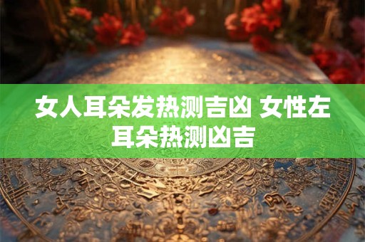 女人耳朵发热测吉凶 女性左耳朵热测凶吉