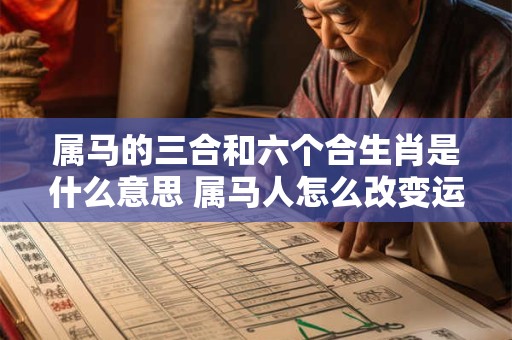属马的三合和六个合生肖是什么意思 属马人怎么改变运气