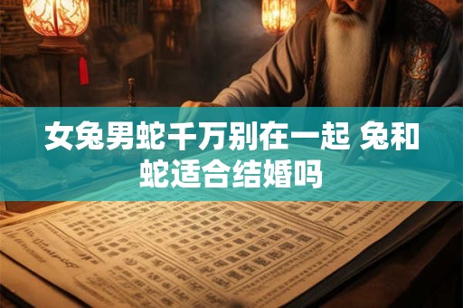 详细阅读:女兔男蛇千万别在一起 兔和蛇适合结婚吗 女兔男蛇千万别在一起 兔和蛇适合结婚吗
