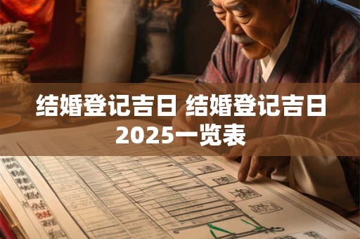 结婚登记吉日 结婚登记吉日2025一览表