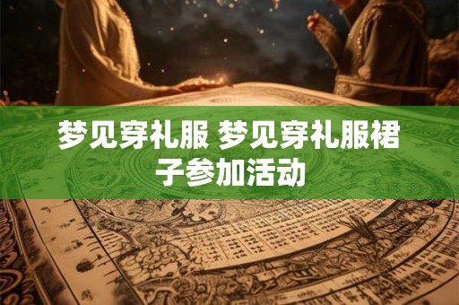 梦见穿礼服 梦见穿礼服裙子参加活动