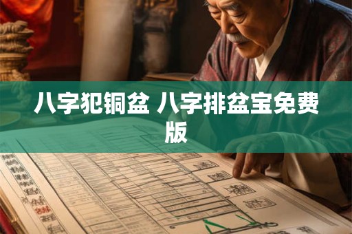 八字犯铜盆 八字排盆宝免费版