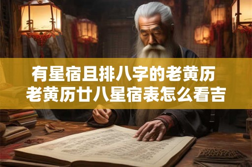 有星宿且排八字的老黄历 老黄历廿八星宿表怎么看吉凶