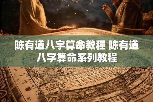 陈有道八字算命教程 陈有道八字算命系列教程