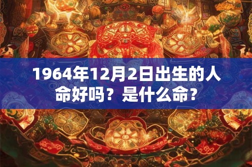 1964年12月2日出生的人命好吗？是什么命？
