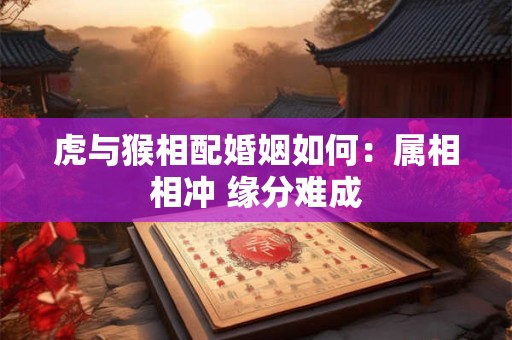 虎与猴相配婚姻如何：属相相冲 缘分难成