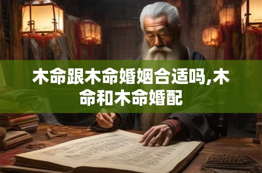 木命跟木命婚姻合适吗,木命和木命婚配