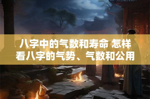详细阅读:八字中的气数和寿命 怎样看八字的气势、气数和公用 八字中的气数和寿命 怎样看八字的气势、气数和公用