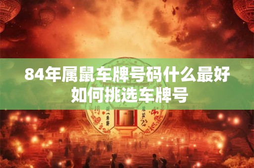 84年属鼠车牌号码什么最好 如何挑选车牌号