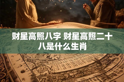 财星高照八字 财星高照二十八是什么生肖