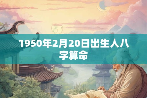 1950年2月20日出生人八字算命