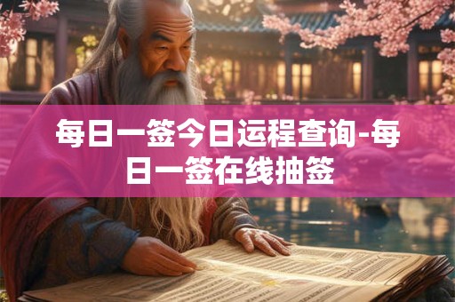 每日一签今日运程查询-每日一签在线抽签