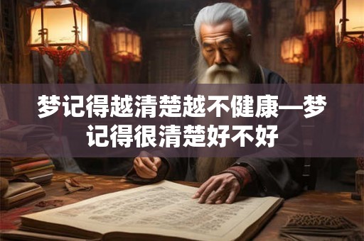 梦记得越清楚越不健康—梦记得很清楚好不好