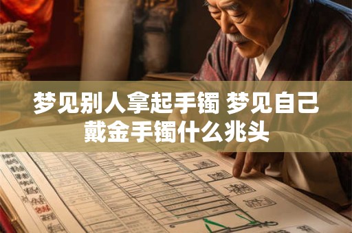 详细阅读:梦见别人拿起手镯 梦见自己戴金手镯什么兆头 梦见别人拿起手镯 梦见自己戴金手镯什么兆头