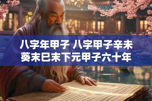 八字年甲子 八字甲子辛未葵末巳末下元甲子六十年
