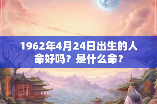 1962年4月24日出生的人命好吗？是什么命？