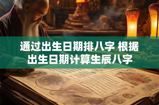 通过出生日期排八字 根据出生日期计算生辰八字