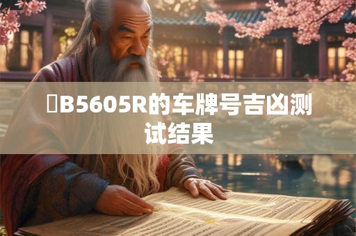 閩B5605R的车牌号吉凶测试结果