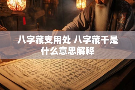 八字藏支用处 八字藏干是什么意思解释