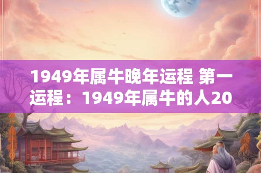 1949年属牛晚年运程 第一运程：1949年属牛的人2014年运程
