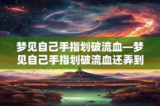 梦见自己手指划破流血—梦见自己手指划破流血还弄到衣服上