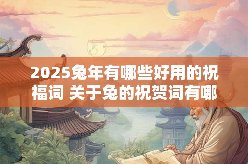 2025兔年有哪些好用的祝福词 关于兔的祝贺词有哪些