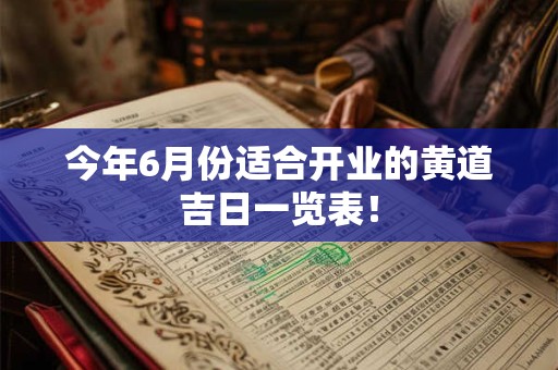 今年6月份适合开业的黄道吉日一览表！
