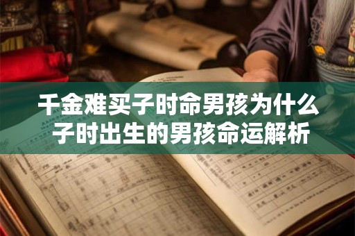 千金难买子时命男孩为什么 子时出生的男孩命运解析