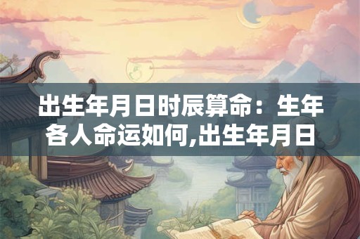 出生年月日时辰算命：生年各人命运如何,出生年月日数字算命运