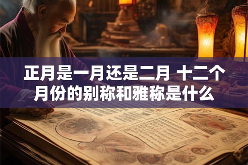正月是一月还是二月 十二个月份的别称和雅称是什么