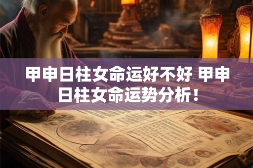 甲申日柱女命运好不好 甲申日柱女命运势分析！