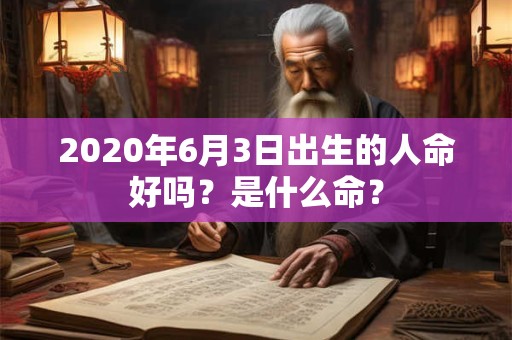 2020年6月3日出生的人命好吗？是什么命？